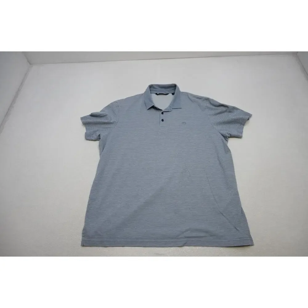 Travis Mathew Golf Polo Striped Pima Poly Stretch Golf Shirt Mens Size 2XL XXL - Picture 5 of 11